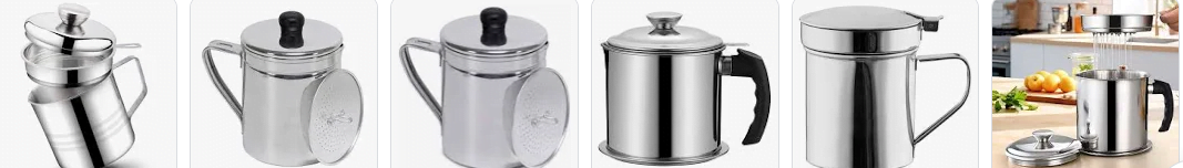 stainless steel oil filter pot set