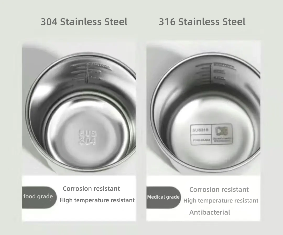 Aço inoxidável 304 vs 316