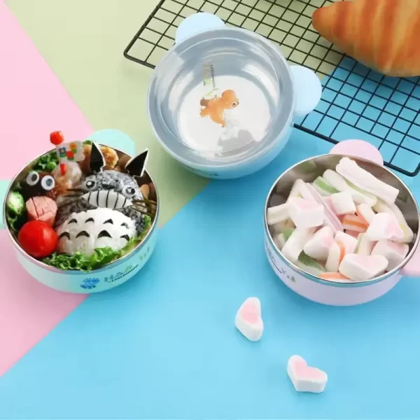 Wholesale Children Cartoon Stainless Steel Bowl with Lid