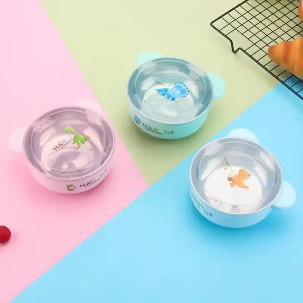 Wholesale Children Cartoon Stainless Steel Bowl with Lid