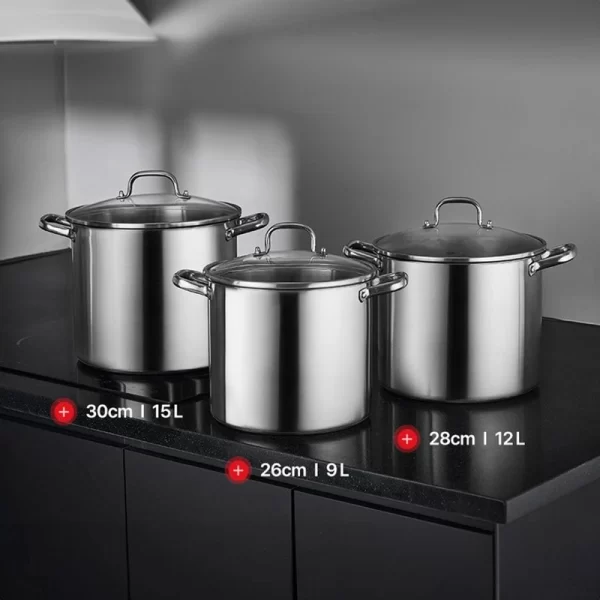 Customized Large capacity stainless steel deep stock pot