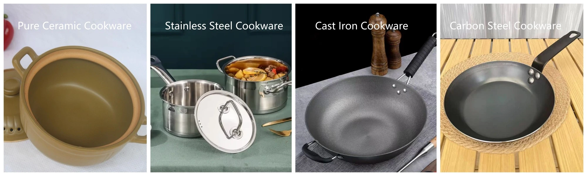 Comparison of 4 Types of Non-Toxic Cookware