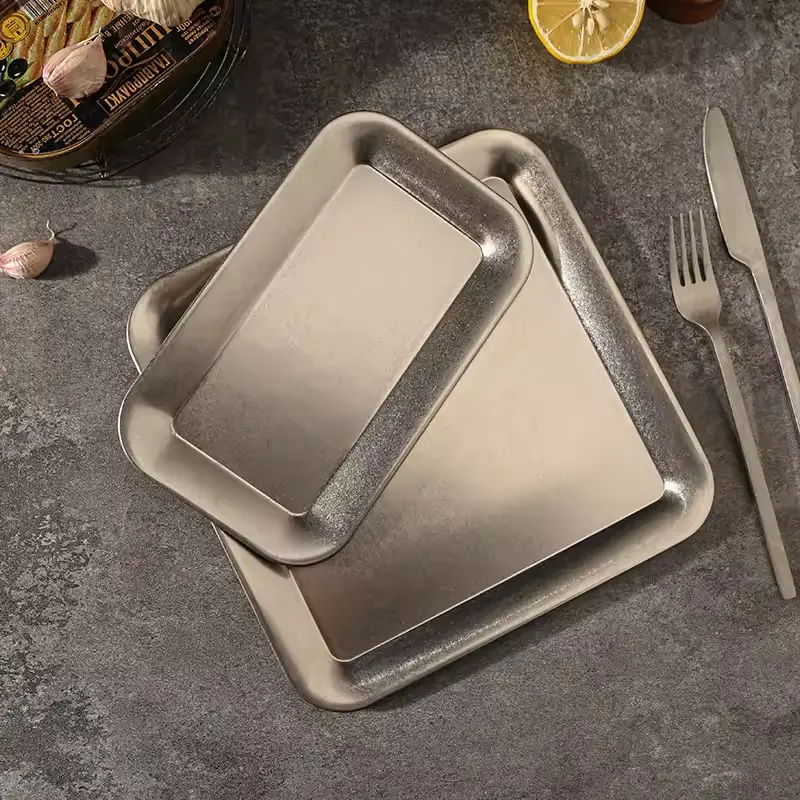 wholesale modern stainless steel dinner plates