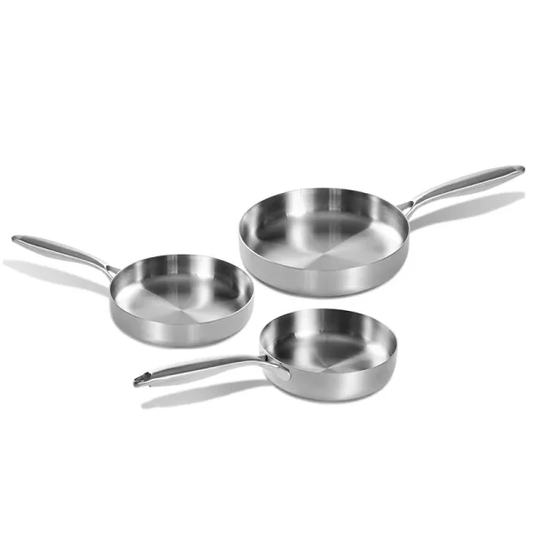 304 Tri-Ply Stainless Steel Single Handle Frying Pan