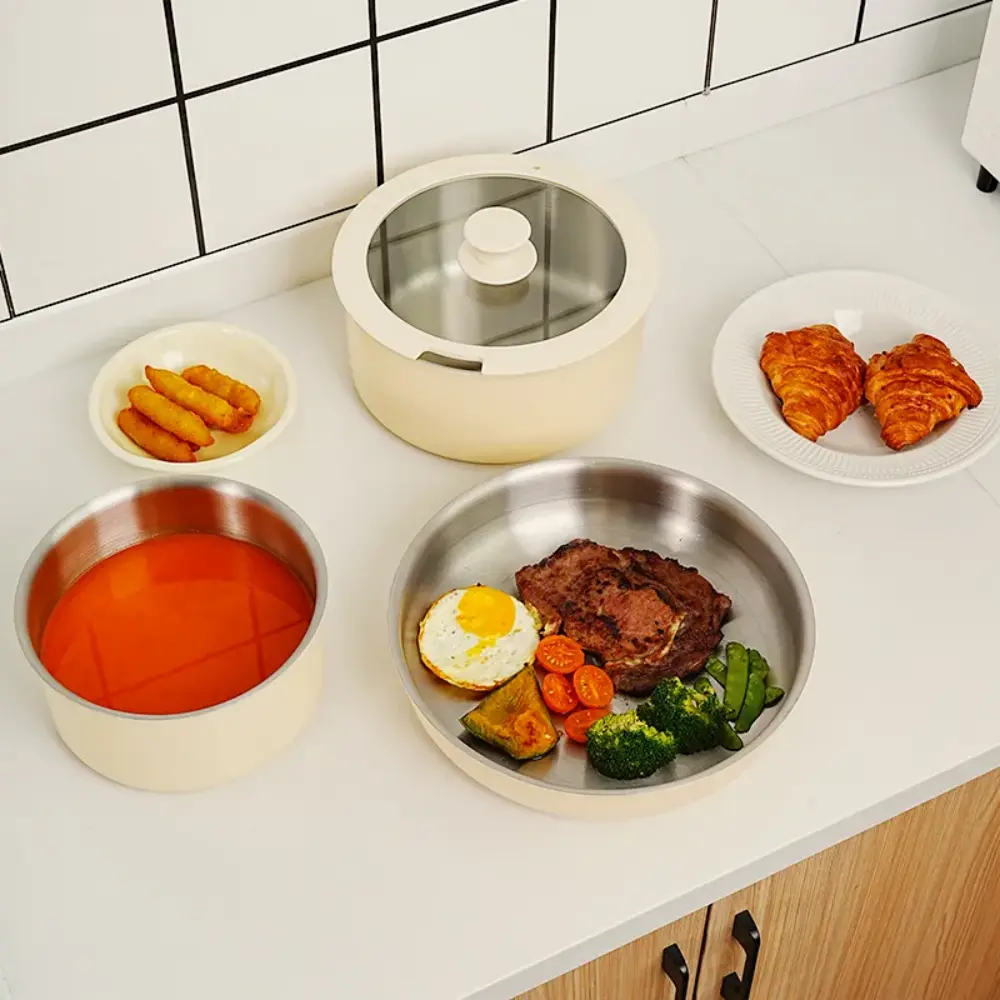 Tri Ply Cookware Sets With Removable Handles