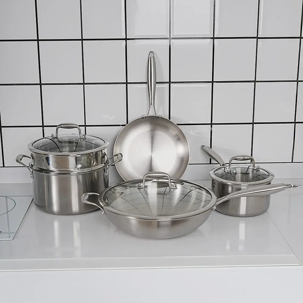 Wholesale 316 Tri ply Stainless Steel Cookware Set