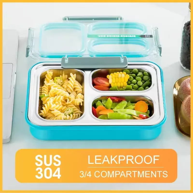 wholesale portable 3 compartment lunch box