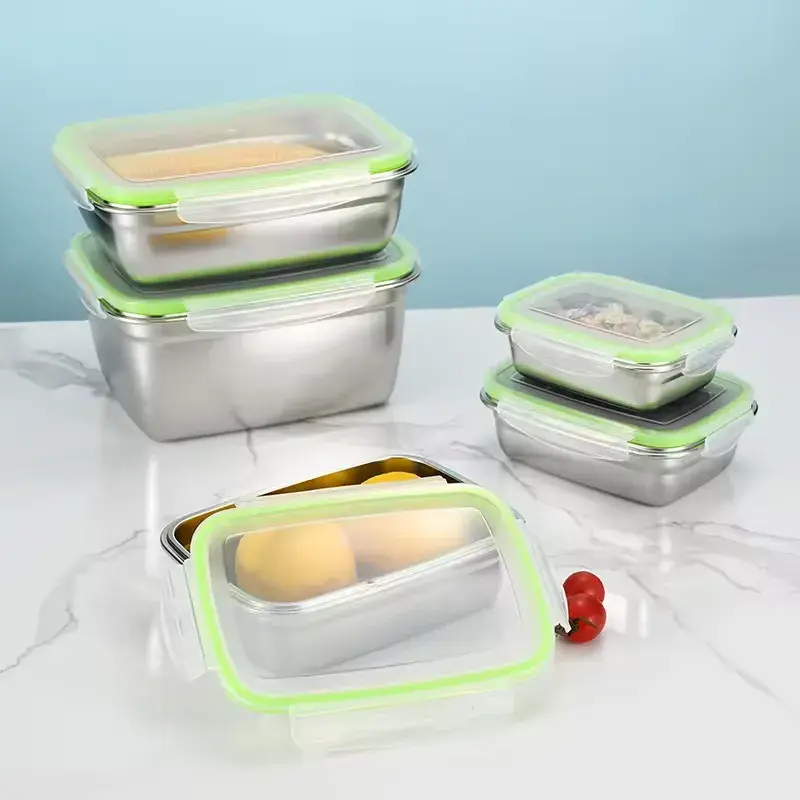 wholesale stackable microwavable stainless steel food containers