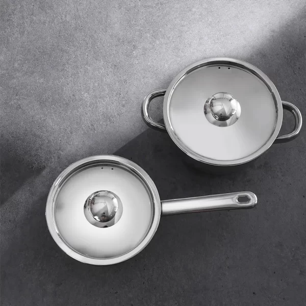 2 Piece Classic Pure Stainless Steel Cookware Set (2)