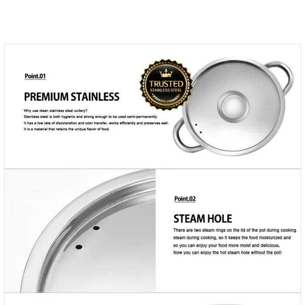 2 Piece Classic Pure Stainless Steel Cookware Set (4)