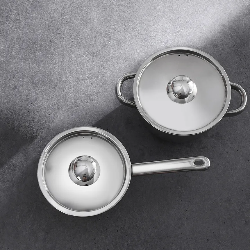 Classic Pure Stainless Steel Cookware Set of 2